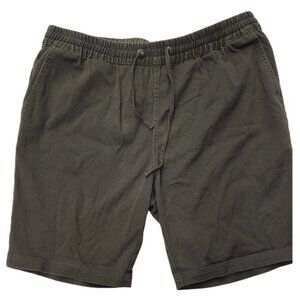 Crooks & Castles Mens XL Shorts Olive Green‎ Drawstring Casual Cotton